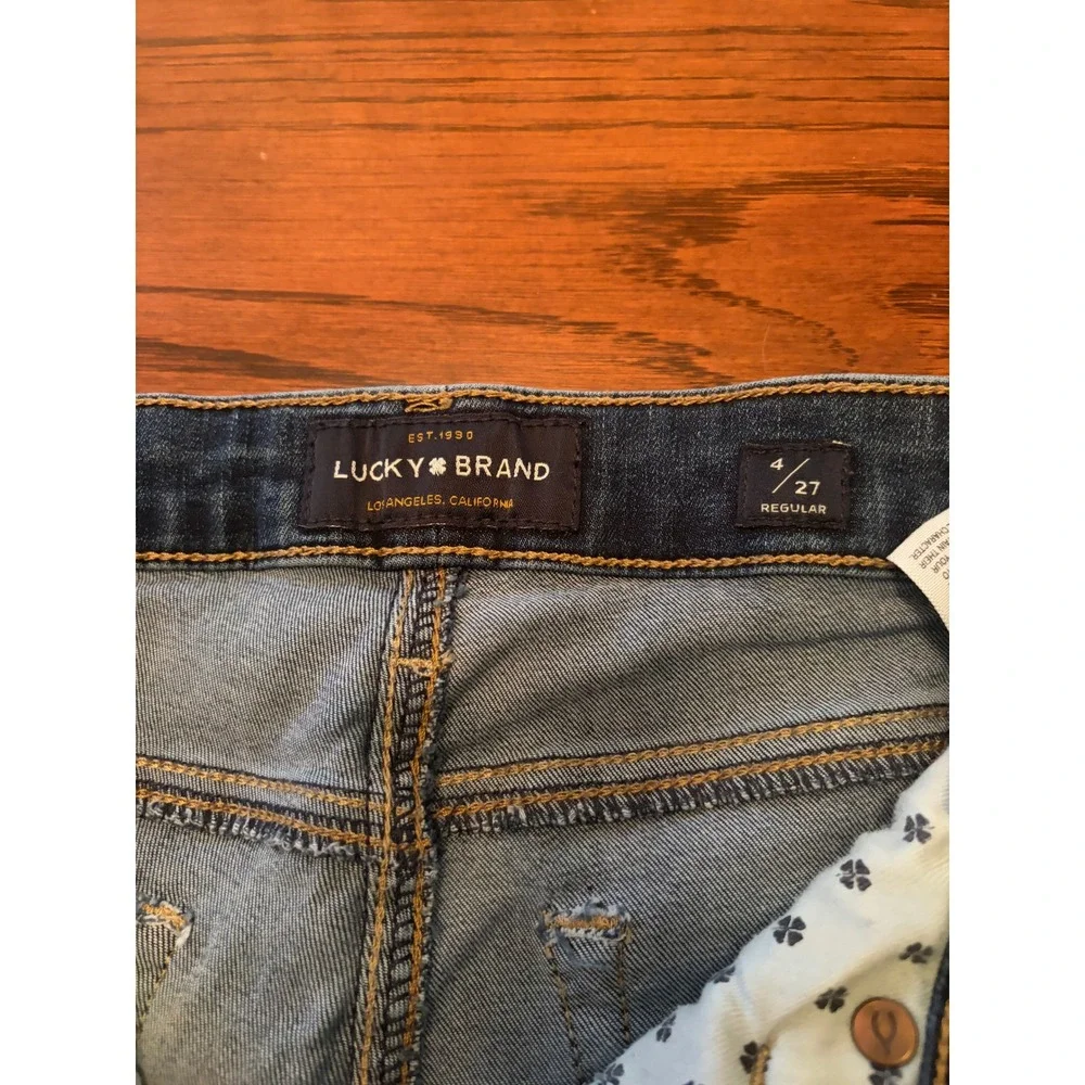 Lucky Brand Womens Mid Rise Skinny Jeans Medium Wash Denim Size 4 27 Regular